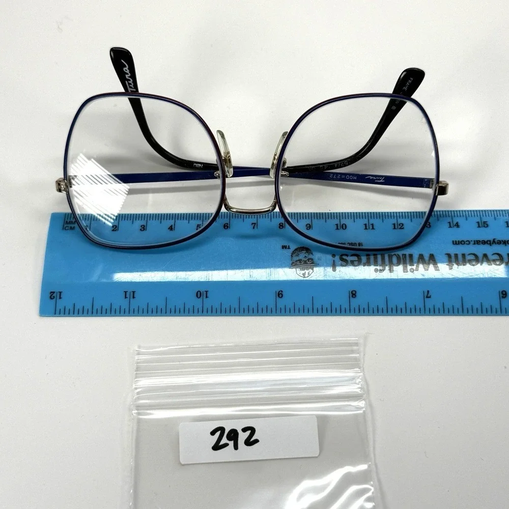 TURA MOD 272 Eyeglasses‎ Frame Only 5 3/4 55-18-145 OA Blue Red Made in Japan